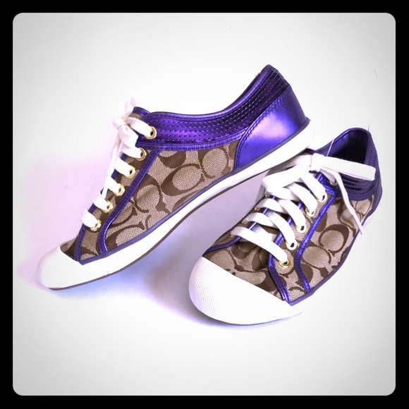 purple coach shoes